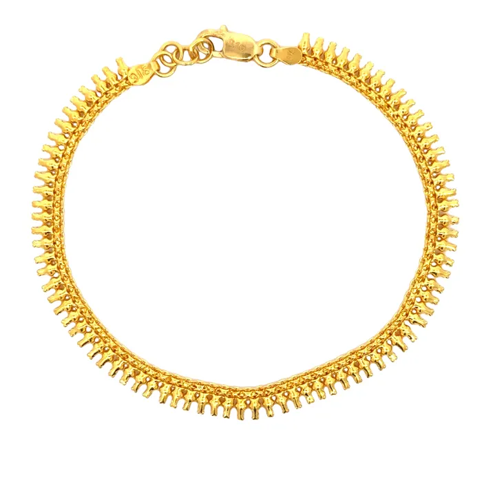 Bracelets Gold Palace 22k Yellow Gold Timeless Bold Filigree Bracelet measuring 5mm thickness x 75 inch length Bracelets Gold Palace 22k Yellow Gold Timeless Bold Filigree Bracelet measuring 5mm thickness x 75 inch length