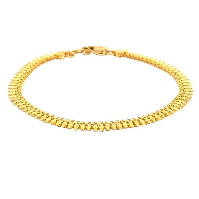 Bracelets Gold Palace 22k Yellow Gold Timeless Bold Filigree Bracelet measuring 5mm thickness x 75 inch length