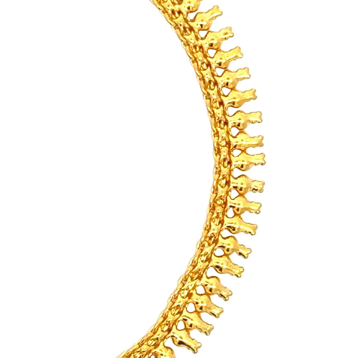 Bracelets Gold Palace 22k Yellow Gold Timeless Bold Filigree Bracelet measuring 5mm thickness x 75 inch length