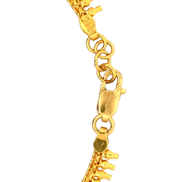 Bracelets Gold Palace 22k Yellow Gold Timeless Bold Filigree Bracelet measuring 5mm thickness x 75 inch length