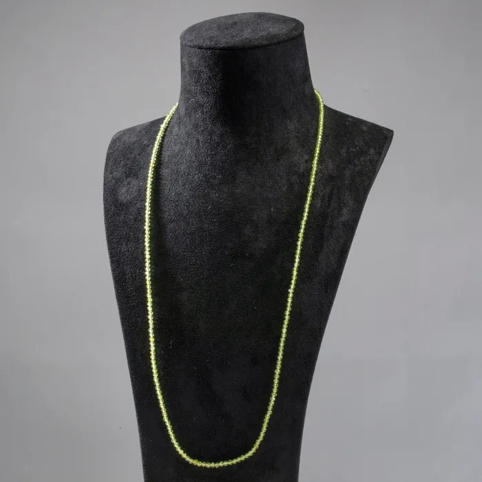 Bracelets KALIFANO 3mm Peridot Faceted 31 Necklace Multi Wrap Bracelet