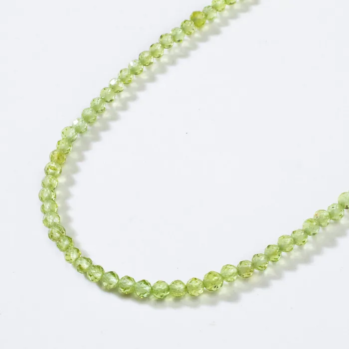 Bracelets KALIFANO 3mm Peridot Faceted 31 Necklace Multi Wrap Bracelet