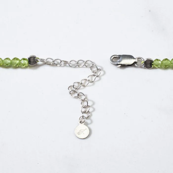 Bracelets KALIFANO 3mm Peridot Faceted 31 Necklace Multi Wrap Bracelet