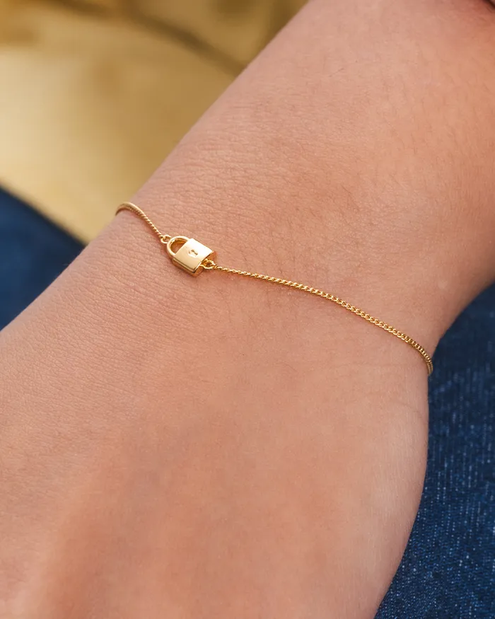 Bracelets Penny Pairs Lock and Key Gold Bracelet Set Bracelets Penny Pairs Lock and Key Gold Bracelet Set