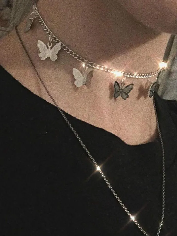 Bracelets SugarAndVapor AYLA Butterfly Stainless Steel Choker