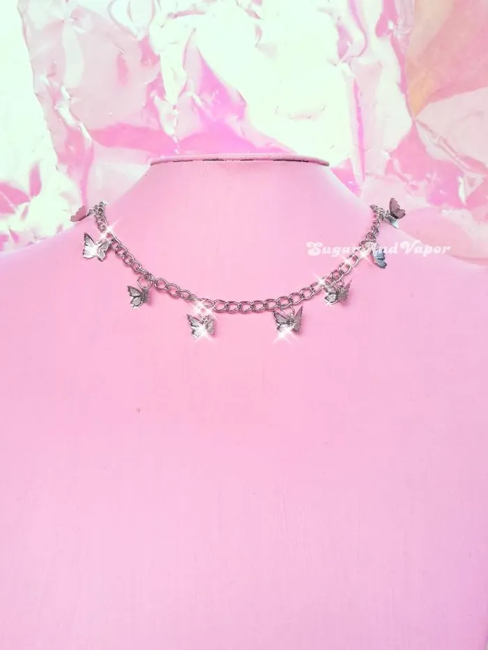 Bracelets SugarAndVapor AYLA Butterfly Stainless Steel Choker