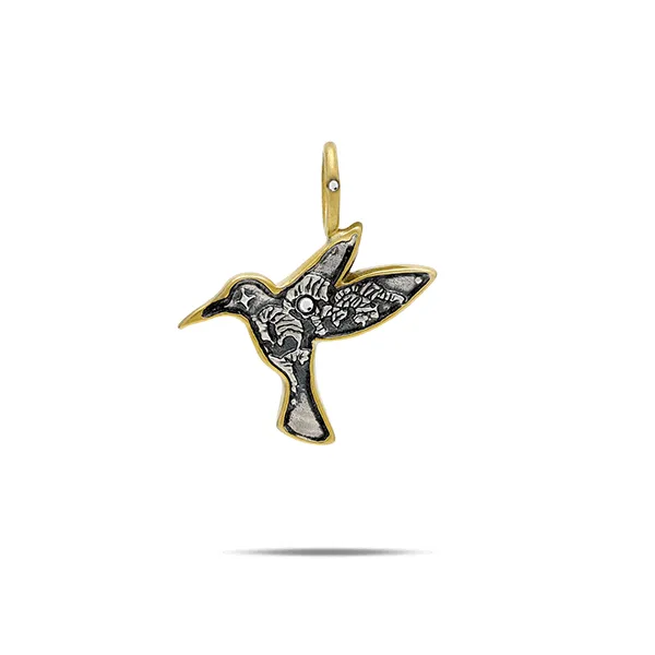 Charm Necklaces Lightwing Hummingbird Charm Waxing Poetic