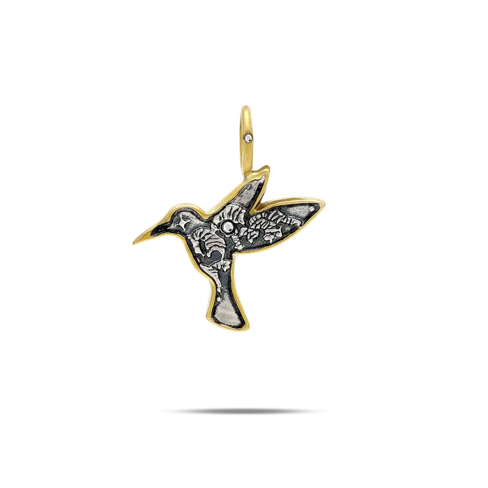 Charm Necklaces Lightwing Hummingbird Charm Waxing Poetic