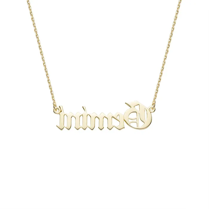 Charm Necklaces LJ Zodiac Sign Charm and Chain name plate