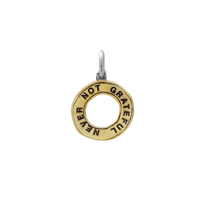 Charm Necklaces Waxing Poetic Never Not Grateful Charm