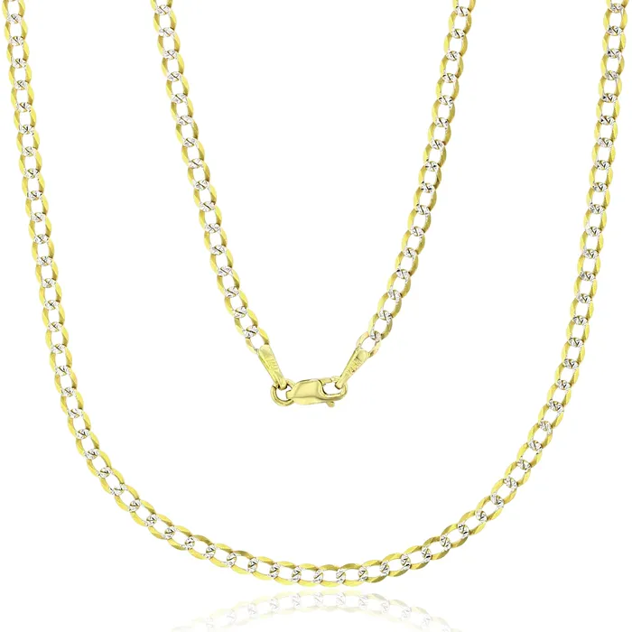 DecadenceJewelry Necklaces Solid 14k Yellow Gold and Twotone 170mm250mm Cuban Chains For Men Italian Gold Chain 14K Gold Cuban Curb Chain Necklace with Lobster Claw Clasp DecadenceJewelry Necklaces Solid 14k Yellow Gold and Twotone 170mm250mm Cuban Chains For Men Italian Gold Chain 14K Gold Cuban Curb Chain Necklace with Lobster Claw Clasp