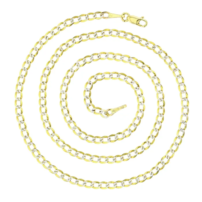 DecadenceJewelry Necklaces Solid 14k Yellow Gold and Twotone 170mm250mm Cuban Chains For Men Italian Gold Chain 14K Gold Cuban Curb Chain Necklace with Lobster Claw Clasp DecadenceJewelry Necklaces Solid 14k Yellow Gold and Twotone 170mm250mm Cuban Chains For Men Italian Gold Chain 14K Gold Cuban Curb Chain Necklace with Lobster Claw Clasp