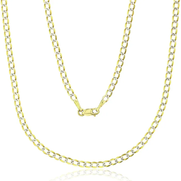 DecadenceJewelry Necklaces Solid 14k Yellow Gold and Twotone 170mm250mm Cuban Chains For Men Italian Gold Chain 14K Gold Cuban Curb Chain Necklace with Lobster Claw Clasp DecadenceJewelry Necklaces Solid 14k Yellow Gold and Twotone 170mm250mm Cuban Chains For Men Italian Gold Chain 14K Gold Cuban Curb Chain Necklace with Lobster Claw Clasp