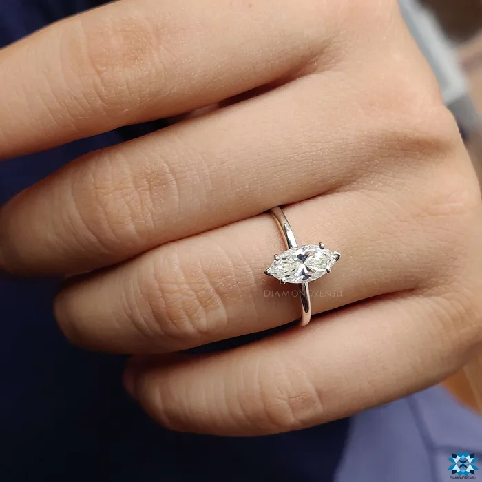 Diamondrensu Rings Marquise Solitaire Engagement Ring A Classic Love Symbol