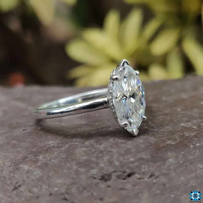 Diamondrensu Rings Marquise Solitaire Engagement Ring A Classic Love Symbol