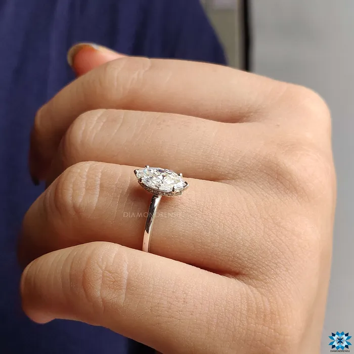 Diamondrensu Rings Marquise Solitaire Engagement Ring A Classic Love Symbol