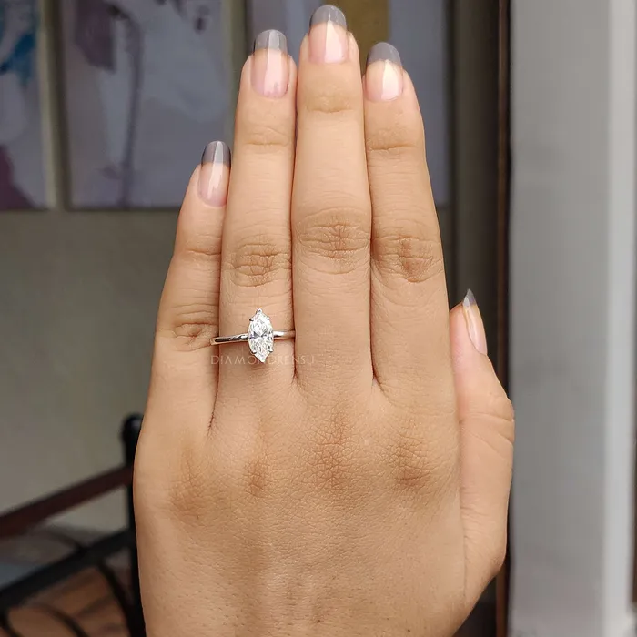 Diamondrensu Rings Marquise Solitaire Engagement Ring A Classic Love Symbol