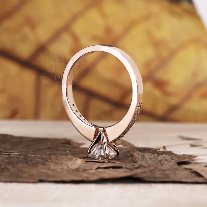 Diamondrensu Rings Round Diamond Engagement Ring 116 TCW EFVVS Round Lab Grown Diamond Ring Anniversary Gift Ring for Her