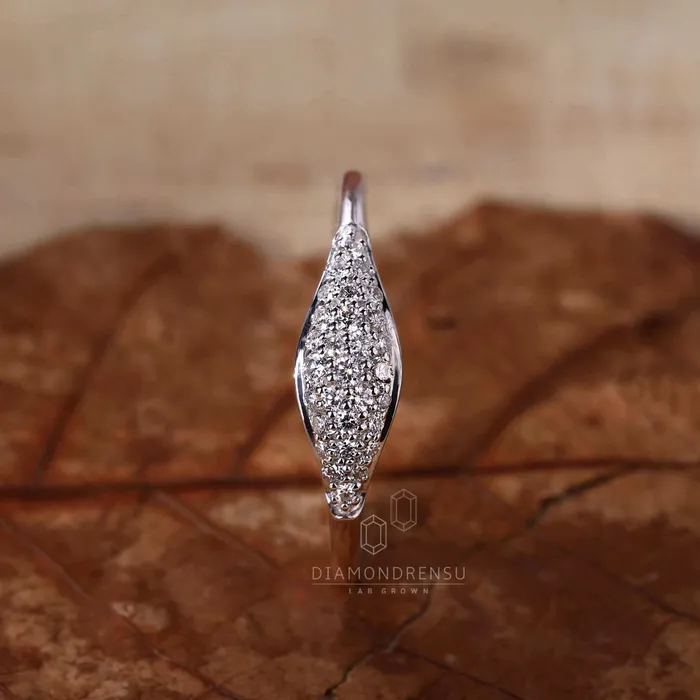 Diamondrensu Rings Signet Round Diamond Ring Promise Ring for Women