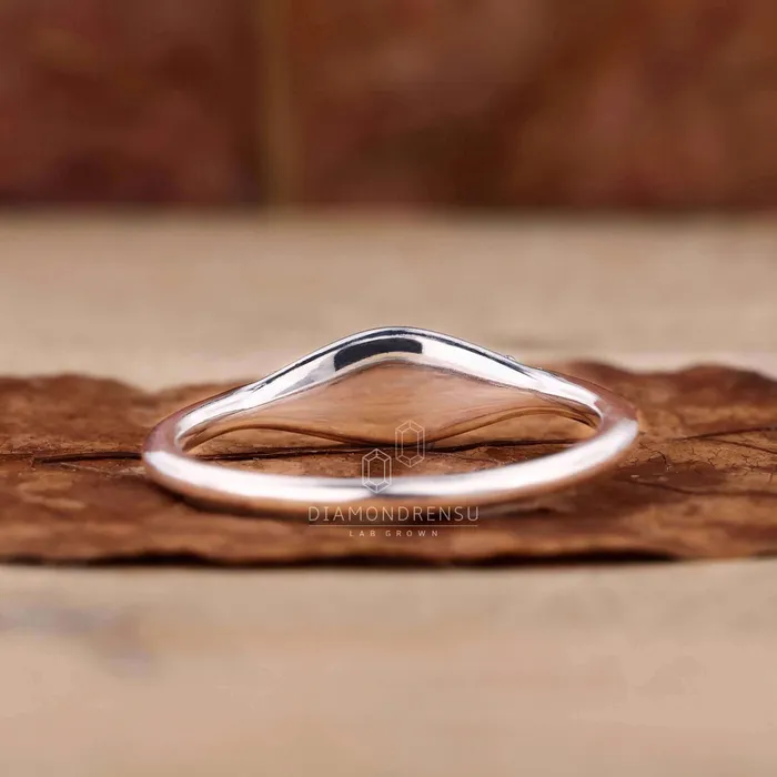 Diamondrensu Rings Signet Round Diamond Ring Promise Ring for Women