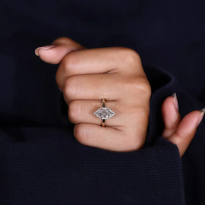 Dutch Marquise Ring Halo Setting Diamondrensu Rings