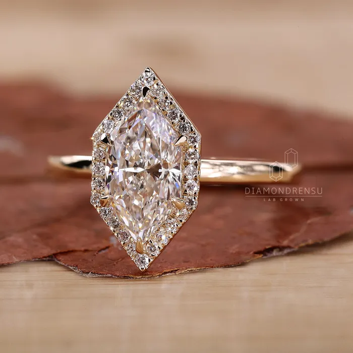 Dutch Marquise Ring Halo Setting Diamondrensu Rings
