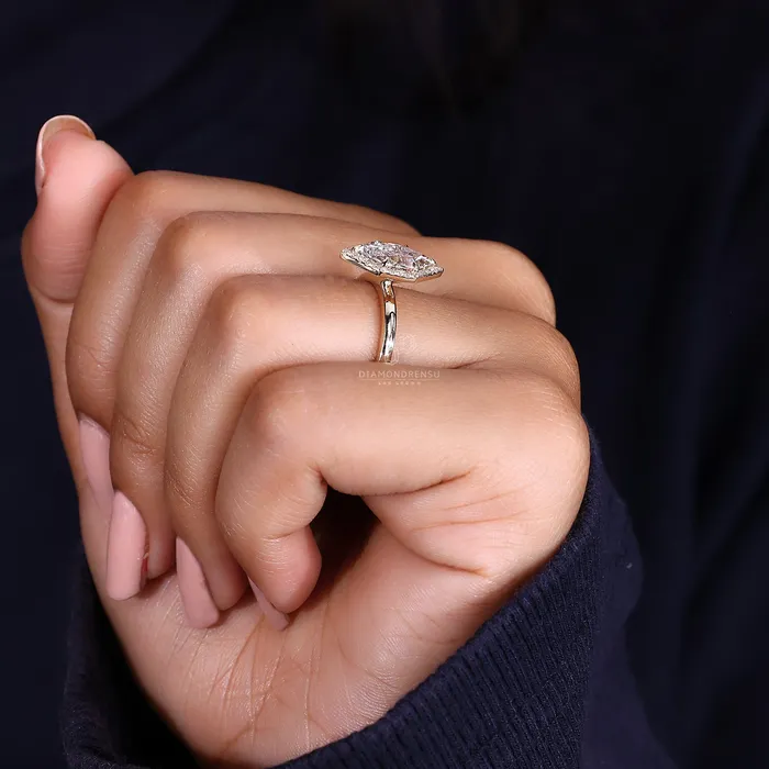 Dutch Marquise Ring Halo Setting Diamondrensu Rings