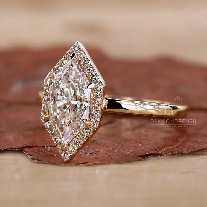 Dutch Marquise Ring Halo Setting Diamondrensu Rings