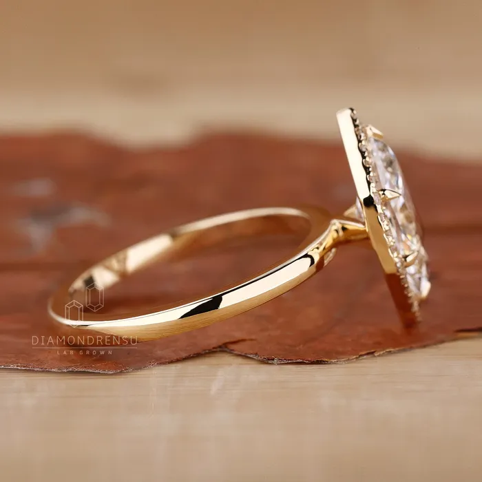 Dutch Marquise Ring Halo Setting Diamondrensu Rings