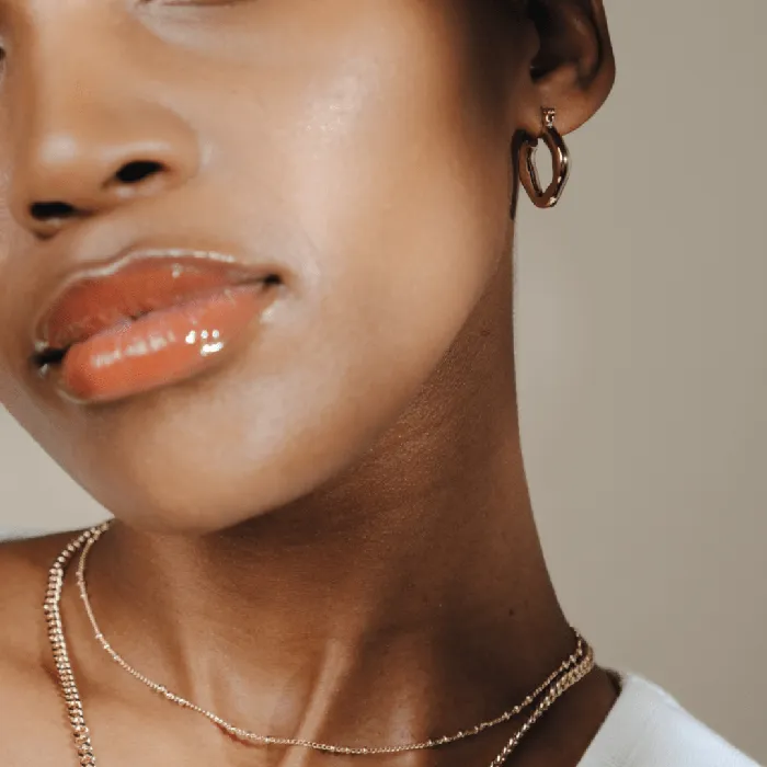 Earrings Betty and Biddy Chunky Melted Hoop