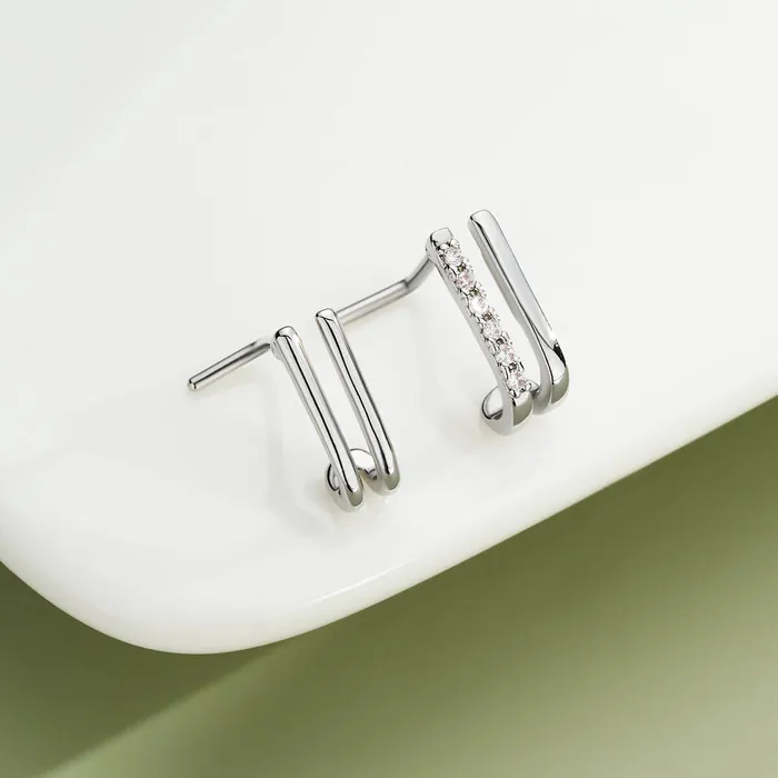 Earrings OUFER BODY JEWELRY 2PCS 20G Musical Notes LShaped Nose Stud Earrings OUFER BODY JEWELRY 2PCS 20G Musical Notes LShaped Nose Stud
