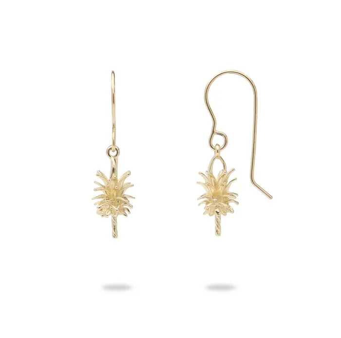 Earrings Pick A Pearl Pineapple Earrings in Gold PickAPearl