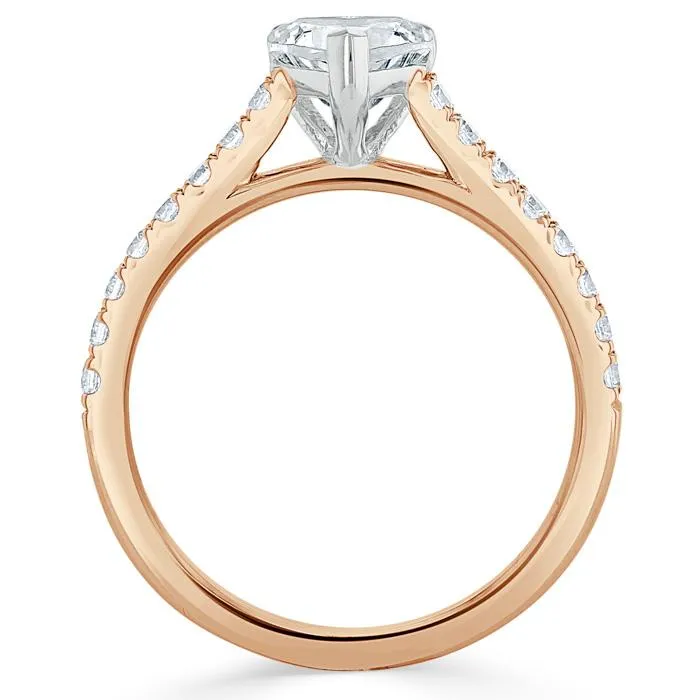 Flawless Moissanite Rings Heart Cut Moissanite Engagement Ring Classic Style Flawless Moissanite Rings Heart Cut Moissanite Engagement Ring Classic Style