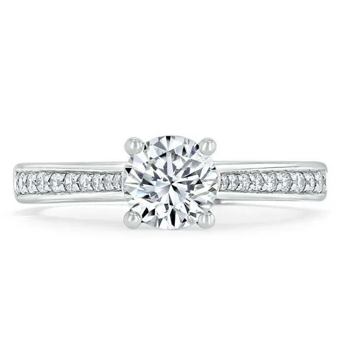 Flawless Moissanite Rings Round Cut Moissanite Engagement Ring Classic Style Flawless Moissanite Rings Round Cut Moissanite Engagement Ring Classic Style