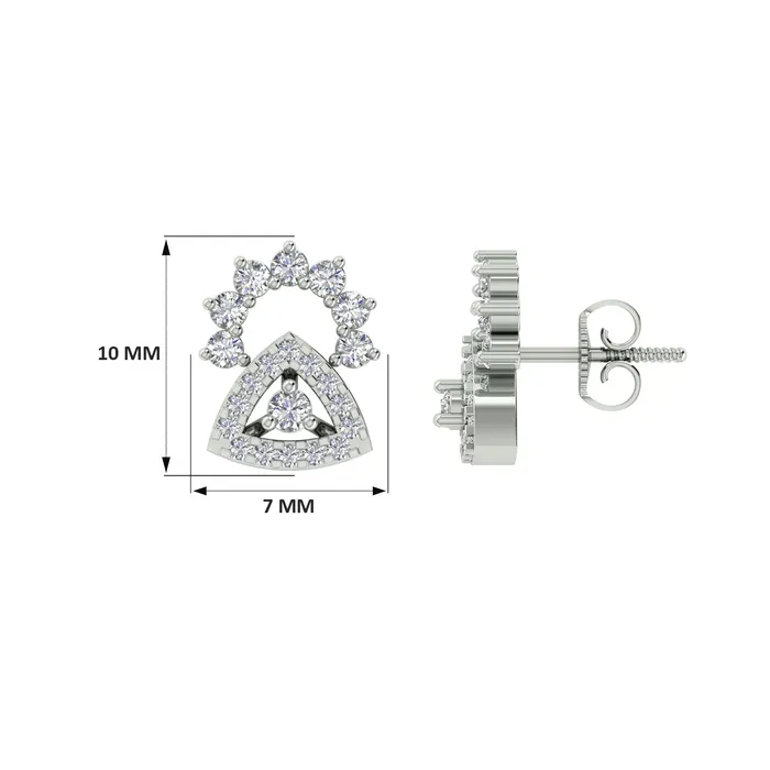 Gold Palace PreStyled Sets 18k White Gold and Diamond Stud with gold weight of 221g