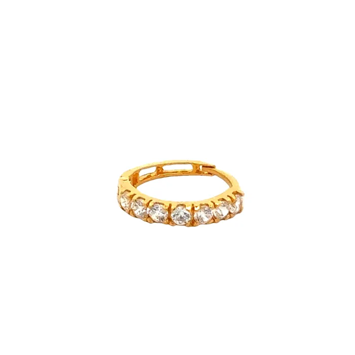 Gold Palace Rings 22k Yellow Gold Cubic Zirconia Nose Ring with gold weight of 076g Gold Palace Rings 22k Yellow Gold Cubic Zirconia Nose Ring with gold weight of 076g