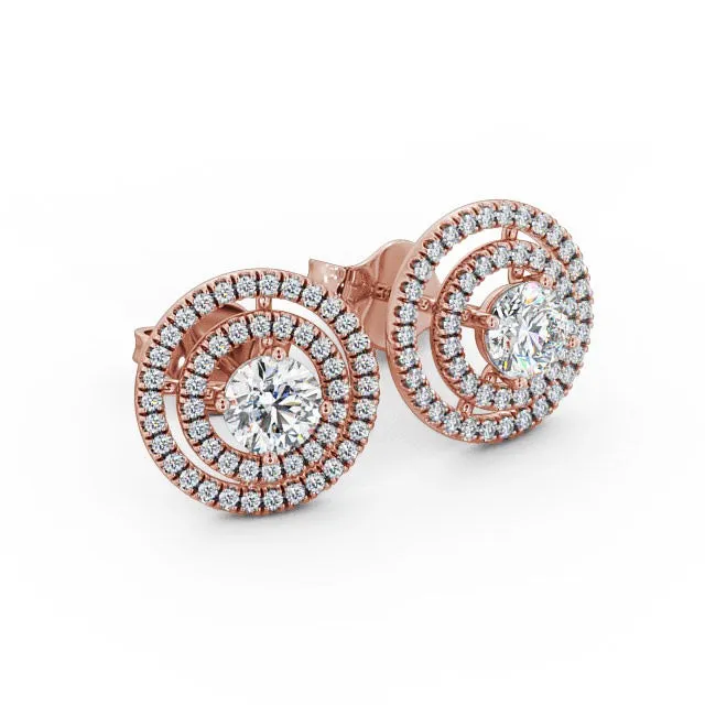 Halo Earrings 050ct each Flawless Moissanite Earrings Halo Earrings 050ct each Flawless Moissanite Earrings