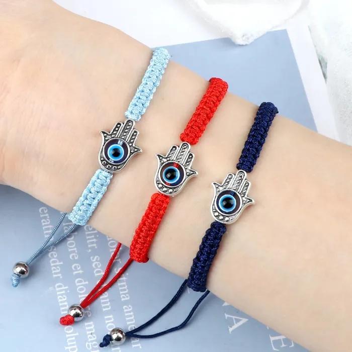 Hidden Forever Bracelets Adjustable Braided Evil Eye Bracelet