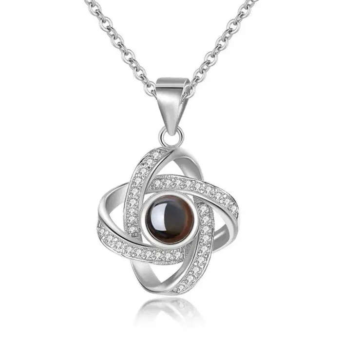 Hidden Forever Necklaces Custom Diamond Zircon Charmed Hidden Photo Necklace