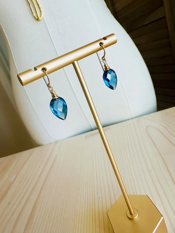 Indigo Drop Earrings Owen Glass Earrings
