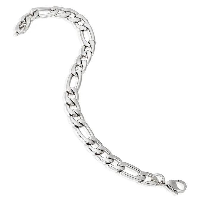 Invicta Jewelry Bracelets Invicta Jewelry Figaro Chain Stainless Steel Bracelet