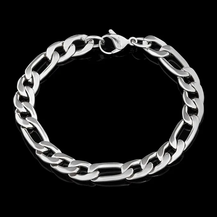 Invicta Jewelry Bracelets Invicta Jewelry Figaro Chain Stainless Steel Bracelet