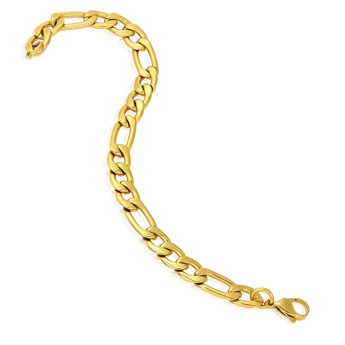 Invicta Jewelry Bracelets Invicta Jewelry Figaro Chain Stainless Steel Bracelet