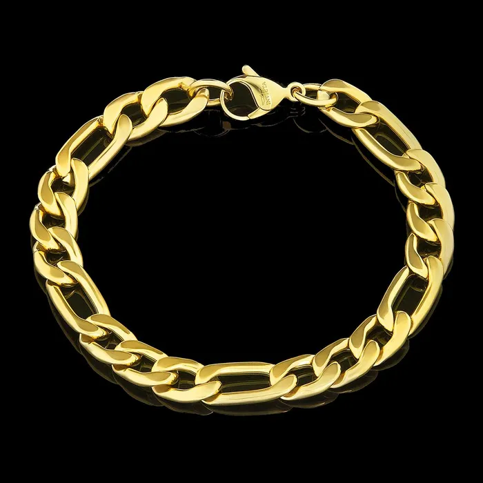 Invicta Jewelry Bracelets Invicta Jewelry Figaro Chain Stainless Steel Bracelet