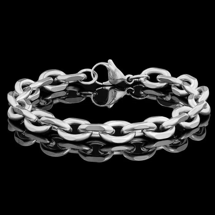 Invicta Jewelry Bracelets Invicta Jewelry Knife Edge Oval Link Chain Bracelet