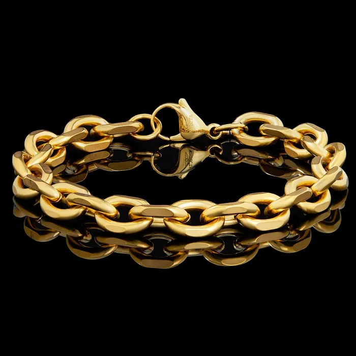 Invicta Jewelry Bracelets Invicta Jewelry Knife Edge Oval Link Chain Bracelet