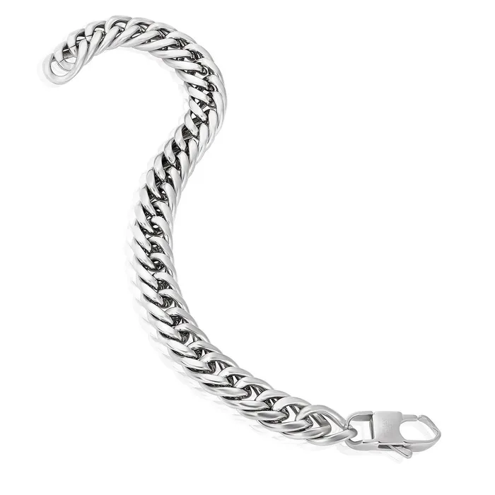 Invicta Jewelry Invicta Jewelry Double Curb Chain Bracelet Bracelets