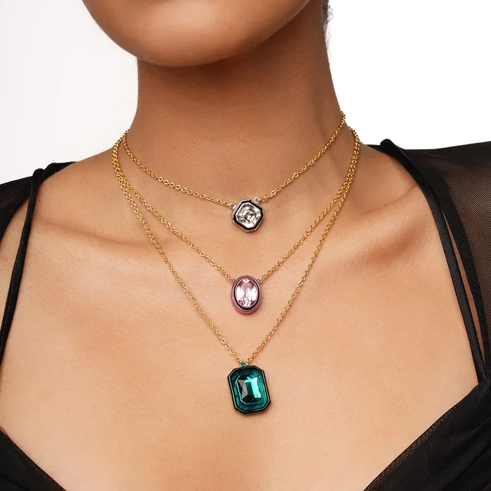 Isharya Modern Indian Jewelry Necklaces Banger MultiColoured Layered Necklace Isharya Modern Indian Jewelry Necklaces Banger MultiColoured Layered Necklace