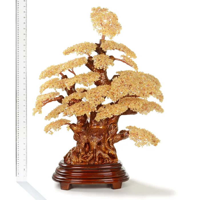 Kalifano Citrine Bonsai Tree of Life Showpiece with 6000 Stones Necklaces
