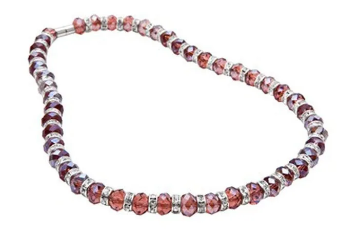 Kalifano Necklaces Tourmaline Gorgeous Glass Necklace with Cubic Zirconia Crystals Kalifano Necklaces Tourmaline Gorgeous Glass Necklace with Cubic Zirconia Crystals